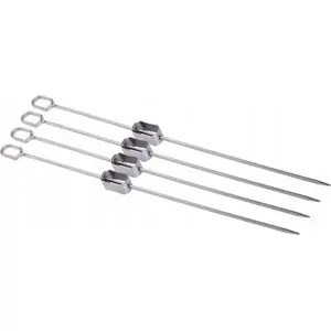 Skewers Master Grill MG136 43 cm, set of 4 — metal barbecue skewers for kebabs