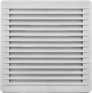 Ventilation grille with mesh airRoxy 170×170 mm, Ø 100 mm, grey (02-251)
