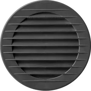 Apaļa ventilācijas režģis ar sietu airRoxy 80 mm, grafīta