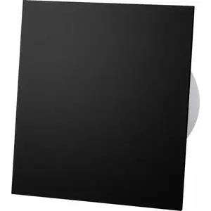 airRoxy panel for dRim base, matte black glass finish — model 01-174 (choose compatible fan or grille)