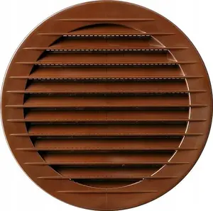 Round Vent Grille with Mesh airRoxy 125 mm, brown, model 02-226