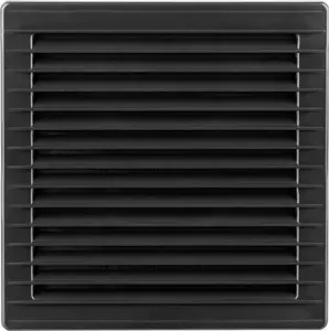 Ventilation grille with mesh airRoxy 170×170 mm, round duct Ø100 mm, graphite (02-256)
