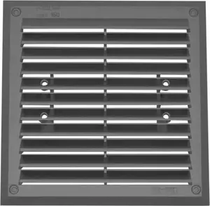 Ventilation grille UN KRATKA 215×215 mm, graphite, single-piece