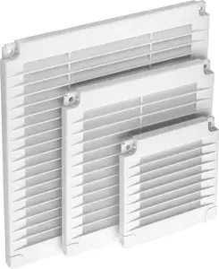 airRoxy ventilation grille with blanking plugs 100×100 mm white, model 02-313