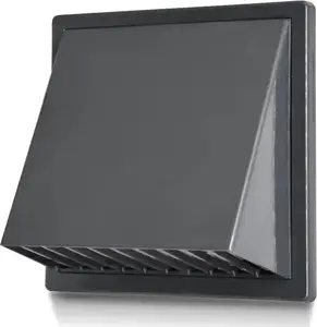 Ventilation wall grille with hood airRoxy fi 100 graphite - airRoxy 02-501GR