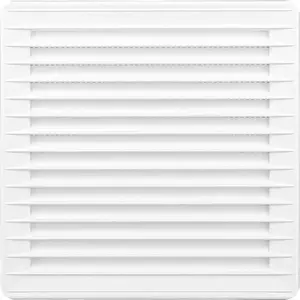 airRoxy ventilation grille with mesh 170×170 mm, round outlet Ø120 mm, white