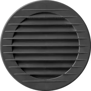Round Vent Grille with Mesh airRoxy 125 mm, graphite finish, model 02-224