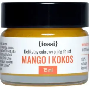 Cukura lūpu skrubs Iossi Mango un Koks ar mango sviestu un citronu 15 ml