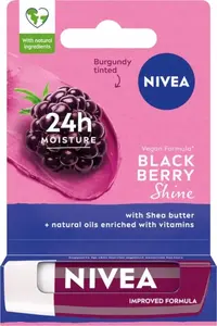 Помада No name NIVEA Blackberry Shine 5,5 мл — тонирующий увлажняющий бальзам для губ