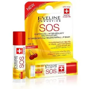Lip balm Eveline Pomadka SOS Cherry 4.5 ml — protective lip balm