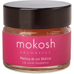Lip peeling Mokosh Malina 15 ml - sugar scrub for lips, moisturizing and exfoliating