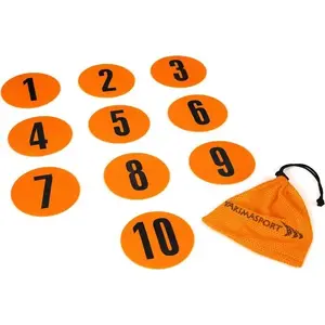 YakimaSport plakani laukuma marķieri numurēti 1–10, komplekts 10 gab., plastmasa
