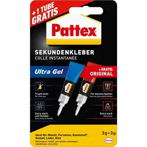 Glue kit Pattex Sekundenkleber Ultragel 3 g + Flüssig 3 g (Pattex brand)