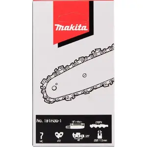 Motorzāģis Makita M 191H30-1 — vadotne 45 cm, 1.5 mm biezums, 0.325" solis, 72 piedziņas ķēdes saites