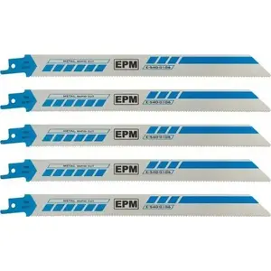 Полотно для сабельной пилы EPM S1122B 225 мм 14 TPI для металла, 5 шт.