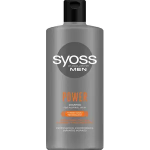 Shampoo Syoss Men Power by Syoss, strengthening formula for normal hair, 440 ml