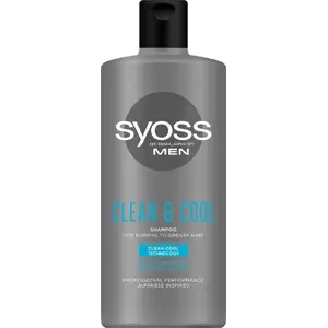Shampoo Syoss Men Clean & Cool 440 ml — refreshing shampoo for normal to oily hair