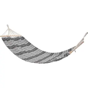 Одноместный гамак Ambiance 200 x 80 см, бело‑черный текстиль
