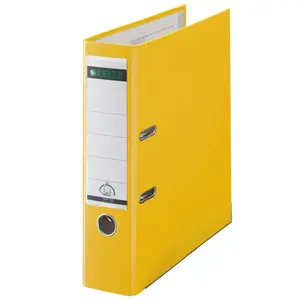 Lever arch file LEITZ 180° A4 plastic 80 mm spine yellow