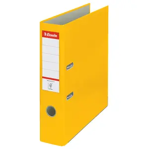 Lever Arch File ESSELTE Essentials A4, 72 mm spine, yellow, 30% recycled PP foil