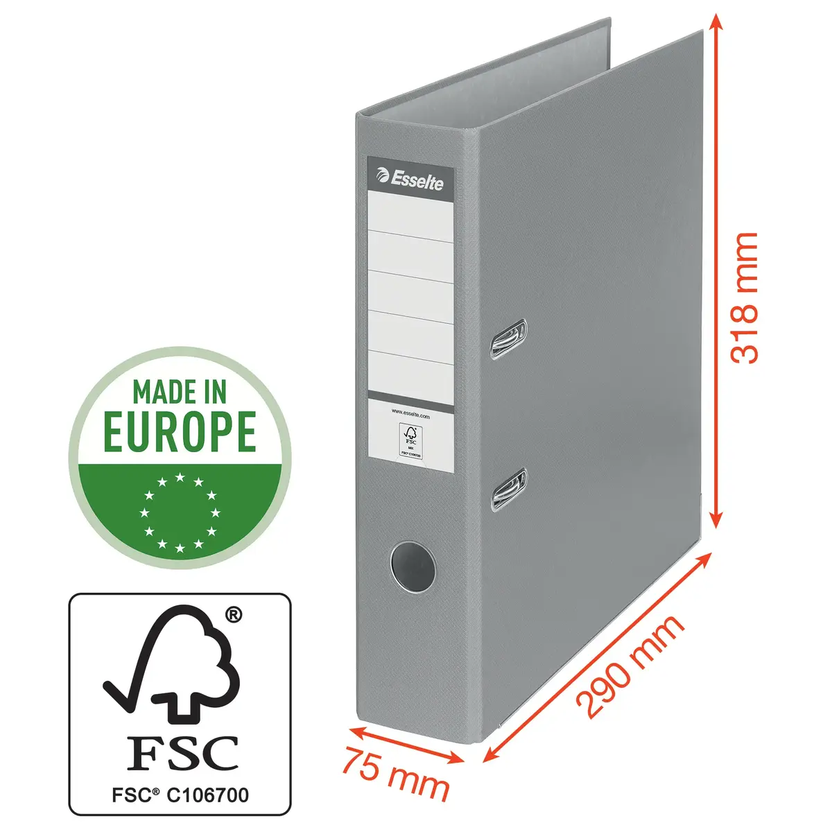 ESSELTE Essentials Lever Arch File A4 72 mm Photo 5