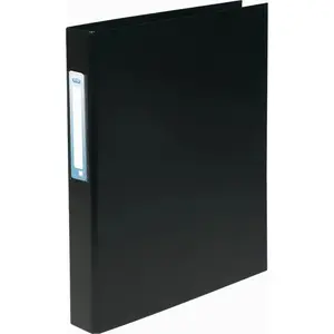 Ring binder Elba PP A4 black spine 35 mm 2-ring with label (pack of 10)