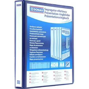 Ring Binder Donau A4 4-ring 44 mm spine, blue