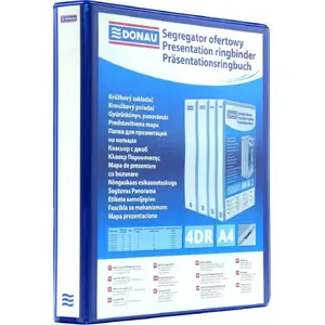 File binder Donau A4 PP 4-ring 50mm blue — Donau segregator ofertowy 2788504PL-10
