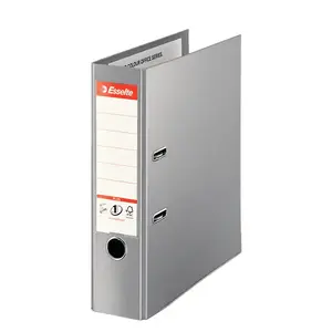 Ring binder ESSELTE 81188 A4+ grey, cardboard and polypropylene, 81 mm spine