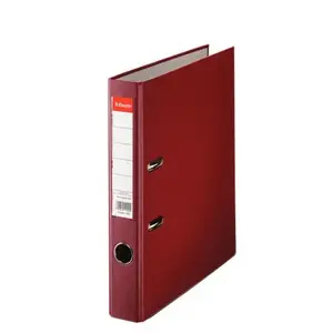 Lever arch file ESSELTE Essentials, A4, PP with 30% pre-consumer recycled foil, Bordeaux, 52 mm spine