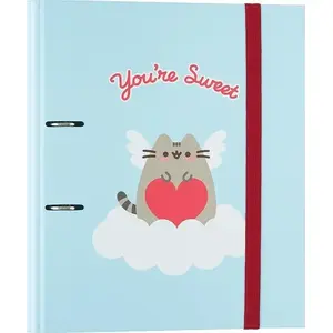 Mape Pusheen A4 Purrfect Love — 2 gredzenu A4 mapa ar gumiju