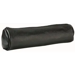 Pencil case Elba 100203492 — soft leather pencil case, black, 210×60×60 mm