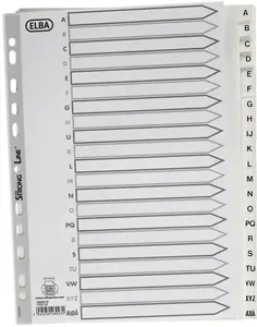 Binder Elba Register Bantex Basic-line A4 white A–Z index