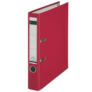 Lever arch file LEITZ 180 PP A4, plastic, red, 50 mm spine