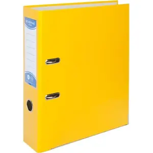 Folder / Binder STARPAK A4 75 mm spine, punched pockets, cardboard cover, yellow