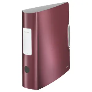 Lever arch file LEITZ Active Style 180° A4 Polyfoam 80 mm spine, red