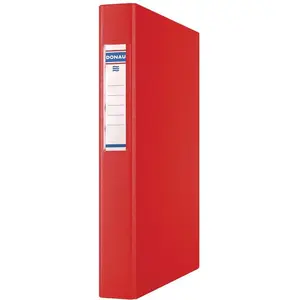 Ring binder Donau 4-ring A4 40 mm red — Donau 3735001PL-04