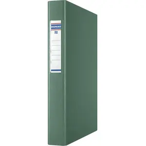 Ring Binder Donau 4-ring A4 40 mm green – 4-ring A4 binder, 40 mm spine