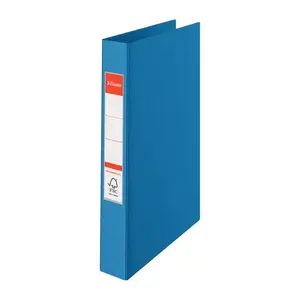 Ring binder ESSELTE VIVIDA A4, plastic cover with 30% pre-consumer recycled PP foil, blue