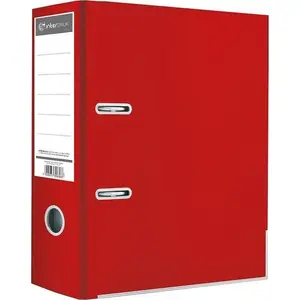 Ring binder INTERDRUK A4, 75 mm spine, red glossy