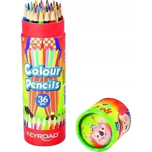 Colored Pencils Keyroad KR972719, triangular barrels, 36 pieces, mixed colors, tube pack