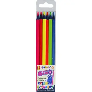 Colored pencil set Titanum Kredki ołówkowe Fluo — 6 fluorescent colors