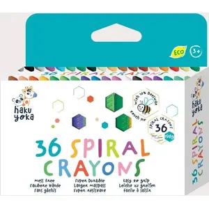 Krāsainie zīmuļi TEKA Kredki spiralne — komplekts 36 krāsas, koka zīmuļu komplekts