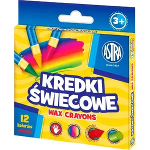 Crayons (round) Astra 12 colors 8×90 mm ASTRA 316023006