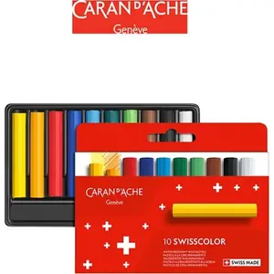 Wax crayons Caran d`Arche Swisscolor, cardboard box, 10 pieces