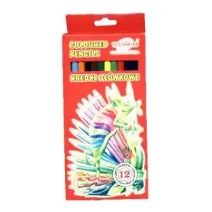 Colored Pencil Set Titanum — 12 colors, wooden hexagonal pencils, pack of 12