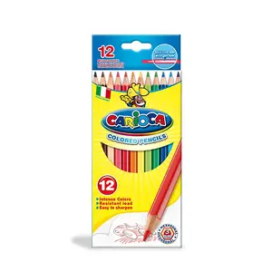 Colored wooden pencils set Carioca Hexagonal Multi, 12 pcs, hexagonal shape, multi-colour