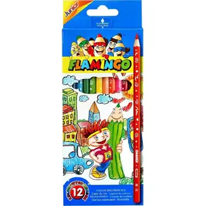Colored pencil set Titanum Junior hexagonal 12 colors Flamingo (12 pcs)