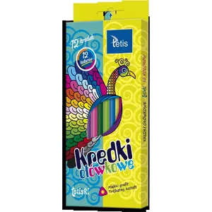 Colored triangular crayons Tetis 12 colors KT003-AB