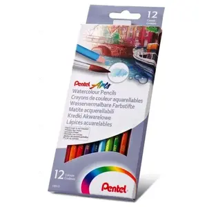 Watercolor pencils No name CB9-12U — 12 colors, wood-cased set, CB9-12U